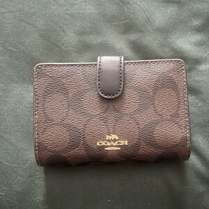 Coach Dark Brown Signature Wallet